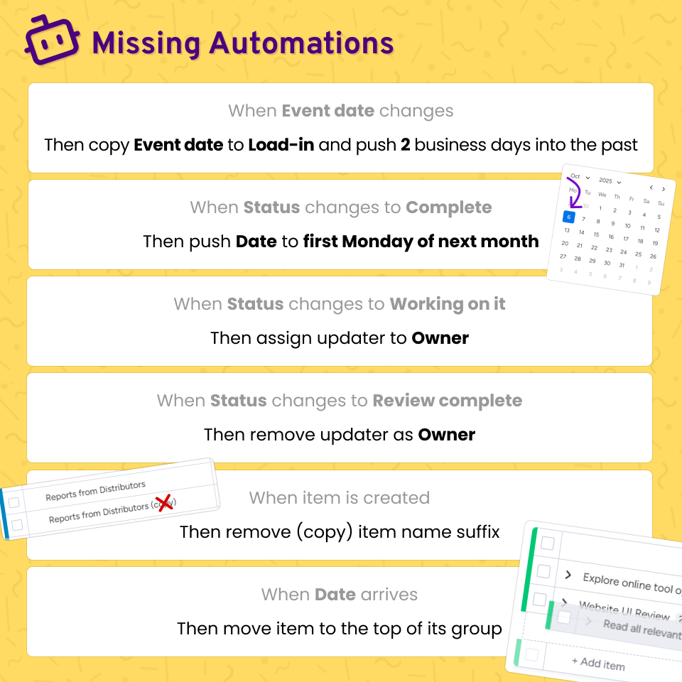 Missing Automations screenshot